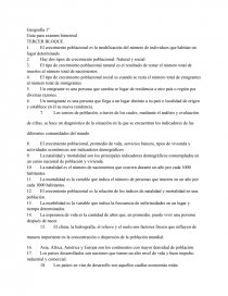Guía para examen bimestral de geografía secundaria bloque 3. Página 1