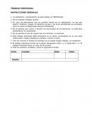 Trabajo individual La realización y presentación de este trabajo es INDIVIDUAL.