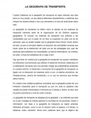 Ejemplo de la Geografia de transporte