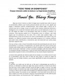 Como se da El trabajo Analítico, Psicoanálisis. Ensayo de lectura de Vacarezza L.