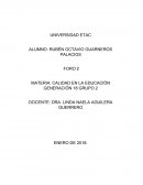 CALIDAD EN LA EDUCACIÓN GENERACIÓN 18 GRUPO 2