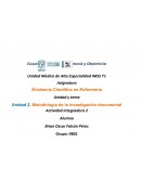 La sabiduria Unidad 2. Metodología de la investigación documental