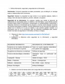 Defina Información, seguridad y seguridad de la información