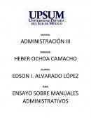 Ensayo Sobre Manuales Administrativos