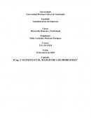 El éxito en el manejo de los problemas