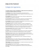 Codigo de etica de la ingenieria Código de Ética Profesional