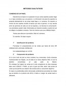 METODOS CUALITATIVOS CONSENSO DE UN PANEL