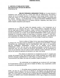 DIVORCIO INCAUSADO JUICIO DE DIVORCIO INCAUSADO.. Página 1