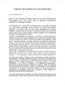Informe del análisis de una entrevista