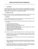 ESPECIFICACIONES TÉCNICAS GENERALES
