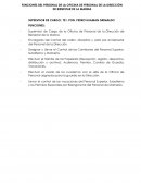 FUNCIONES DEL PERSONAL DE LA OFICINA DE PERSONAL DE LA DIRECCIÓN DE BIENESTAR DE LA MARINA