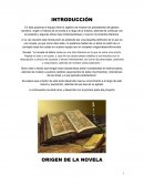 ORIGEN DE LA NOVELA (Precedentes)