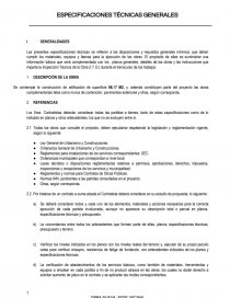 ESPECIFICACIONES TÉCNICAS GENERALES. Página 1