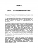 ENSAYO LICOR Y SUSTANCIAS PSICOACTIVAS