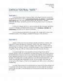 CRÍTICA TEATRAL “ARTE”