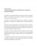 Periodismo internacional, corresponsales y testimonios sobre el extranjero