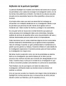 Reflexión de la película Spotlight