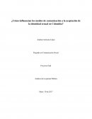Cómo influencian los medios de comunicación a la aceptación de la identidad sexual en Colombia?