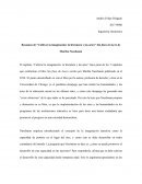 Resumen de “Cultivar la imaginación: la literatura y las artes” Sin fines de lucro de Martha Nussbaum