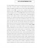 Acta de Matrimonio entre Menores