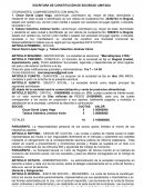 ESCRITURA DE CONSTITUCIÓN DE SOCIEDAD LIMITADA