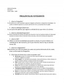 Preguntas sobre la fotografía