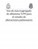 Uso de macroagregado de albúmina Tc99 para el estudio de alteraciones pulmonares
