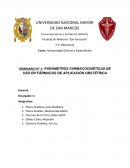 SEMINARIO N° 1: PARÁMETROS FARMACOCINÉTICAS DE USO EN FÁRMACOS DE APLICACIÓN OBSTÉTRICA