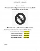 Proyecto de investigación sobre el acoso estudiantil en las aulas de secundaria