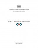 OFERTA Y DEMANDA DE LA EDUCACIÓN
