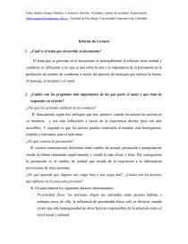 Actitudes Informe de Lectura. Página 1