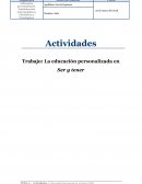 Actividades Trabajo: La educación personalizada en Ser y tener