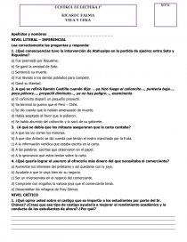 NIVEL LITERAL – INFERENCIAL. Página 1