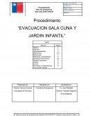 Procedimiento “EVACUACION SALA CUNA Y JARDIN INFANTIL”