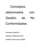 Conceptos relacionados con Gestión de No Conformidades
