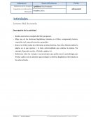 Mal de escuela Descripción de la actividad