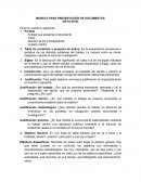 MODELO PARA PRESENTACIÓN DE DOCUMENTOS
