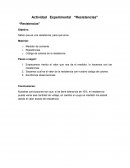 Actividad experimental “Resistencias”