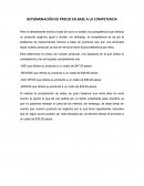 DETERMINACIÓN DE PRECIO EN BASE A LA COMPETENCIA