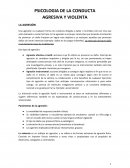 PSICOLOGIA DE LA CONDUCTA AGRESIVA Y VIOLENTA