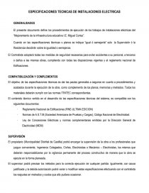 ESPECIFICACIONES TECNICAS DE INSTALACIONES ELECTRICAS. Página 1