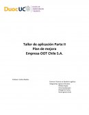 TALLER DE APLICACIÓN: ETAPA 1 Análisis de situación y mejora continua