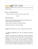 ANTROPOLOGIA Semana 1: La antropología filosófica
