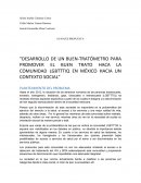 Análisis de la discriminación y los derechos humanos de la comunidad LGBTTTIQ
