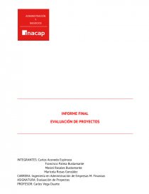 INFORME FINAL EVALUACIÓN DE PROYECTOS. Página 1