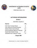 Actividad integradora Materia: español 2