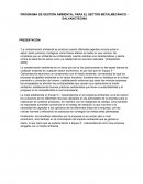 PROGRAMA DE GESTIÓN AMBIENTAL PARA EL SECTOR METALMECÁNICO - GALVANOTECNIA