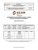 Determinación de cobre soluble y hierro soluble en muestra de mineral