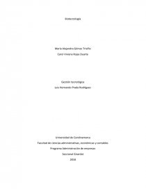 Biotecnología Programa Administración de empresas. Página 1