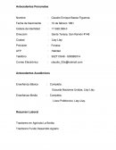 Curriculum Antecedentes Personales